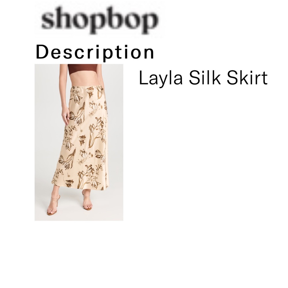 Reformation Layla Silk Skirt